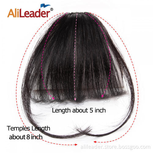 Thin Bangs with Temple Clip In Hairpiece Fringe